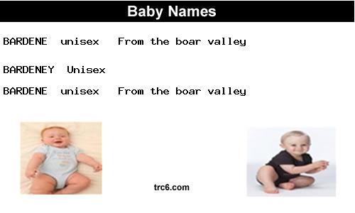 bardeney baby names